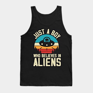 Just a boy how believes in aliens Tank Top